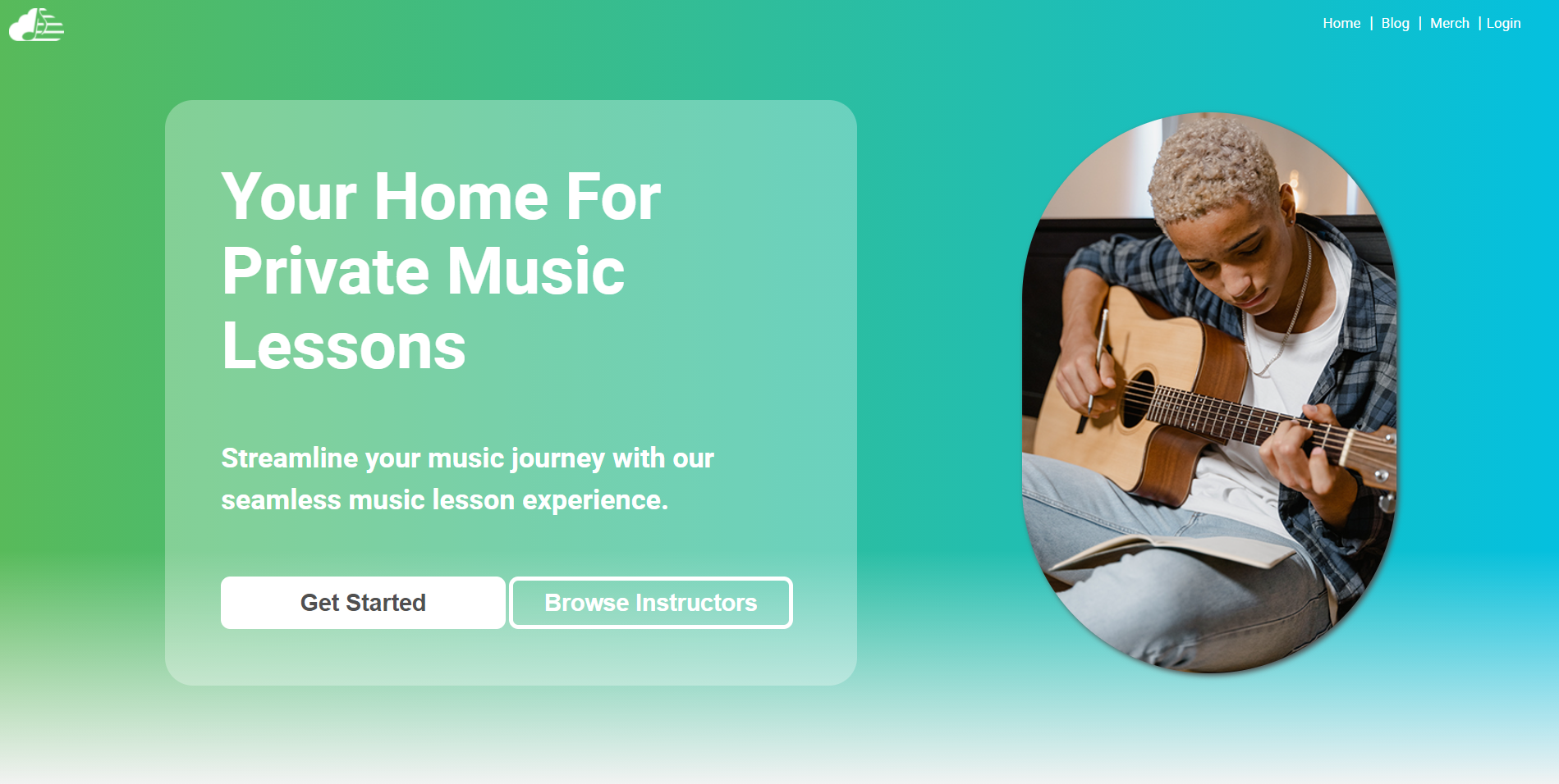 Cloud Music Suite Landing Page